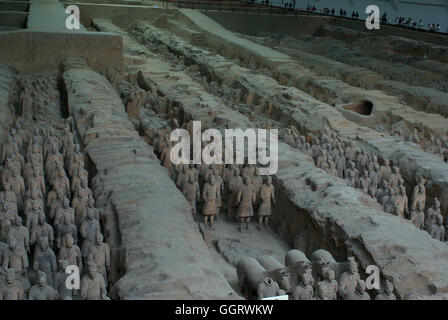 L'Armée de terre cuite est une collection de sculptures en terre cuite représentant les armées du premier empereur de Chine. Xi'an Banque D'Images