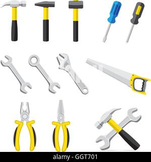 Ensemble d'outils différents Illustration de Vecteur