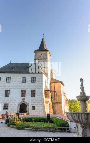 Rozmberk nad Vltavou (Rosenberg) : Château Rozmberk château Rosenberg ( ), tchèque, Jihocesky, Fethiye, La Bohême du Sud, Banque D'Images