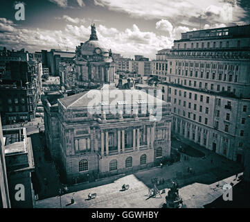 Liverpool Town Hall, Dale St,Merseyside, Angleterre, Royaume-Uni - Monochrome Banque D'Images