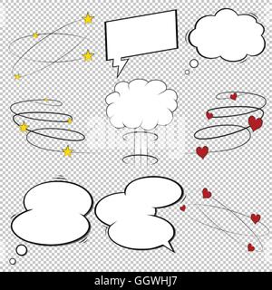 Jeu de bulles de bande dessinée et d'expressions, Vector illustration Illustration de Vecteur