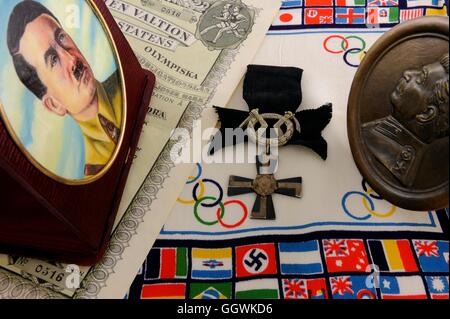 Helsinki, Finlande, fait des préparatifs pour 1940 xii Jeux Olympiques. L'Allemagne, Adolf Hitler et Josef Staline, l'Union soviétique, a fait... Banque D'Images