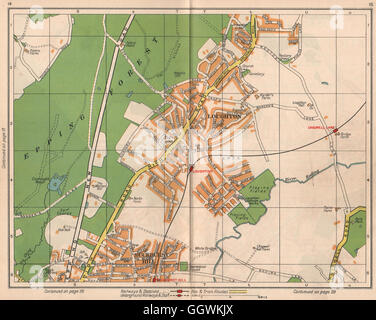 Sw Londres. La forêt d'Epping Loughton Buckhurst Hill Debden Chigwell, 1938 Ancien site Banque D'Images