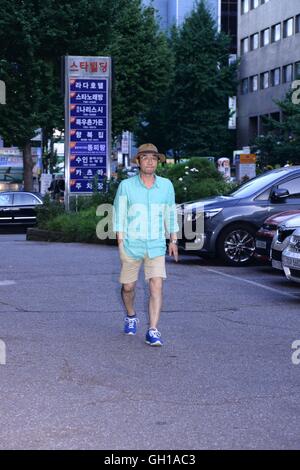 Séoul, Corée. 07Th Aug 2016. Tongseok Ma et SooYoung assiste à la cérémonie de fin d'impôt de 38 Tam à Séoul, Corée, le 07 août, 2016.(La Chine et la Corée, de l'homme) © TopPhoto/Alamy Live News Banque D'Images