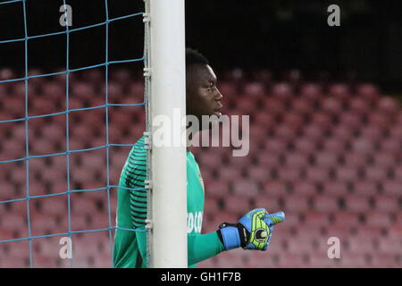 Napoli, Italie. 7 Août, 2016. Loïc Badiashile Mukinayi (MONACO) lors de match de football entre SSC Napoli et Monaco au stade San Paolo de Naples .résultat final Napoli vs Monaco 5-0 Crédit : Salvatore Esposito/Alamy Live News Banque D'Images