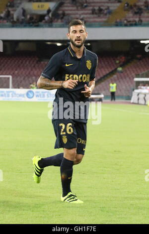 Napoli, Italie. 7 Août, 2016. Gabriel Boschilia (MONACO) lors de match de football entre SSC Napoli et Monaco au stade San Paolo de Naples .résultat final Napoli vs Monaco 5-0 Crédit : Salvatore Esposito/Alamy Live News Banque D'Images