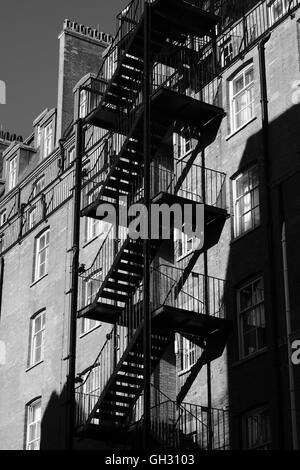 Chemin d'évacuation escalier bâtiment Londres Banque D'Images