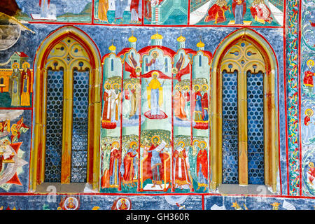 Sucevita, Roumanie, Juillet 06, 2015 : monastère Sucevita, l'un des célèbres monastères peints en Roumanie, Patrimoine de l'Unesco, Roumanie Banque D'Images