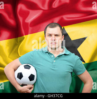 Fier supporter de football du Ghana Banque D'Images