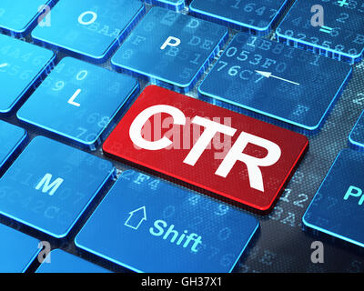 Concept d'entreprise : CTR sur clavier de l'ordinateur de l'arrière-plan Banque D'Images