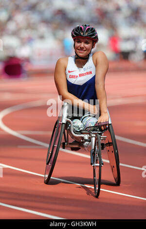 Jade JONES concurrentes dans le Women's 1500 m T54, de l'IPC 2016 anniversaire des Jeux, le Parc Olympique Queen Elizabeth, Stratford, London, UK. Banque D'Images