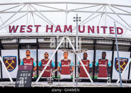 West Ham United sol, London Stadium, Arrondissement de Newham, Londres, Angleterre, Royaume-Uni Banque D'Images