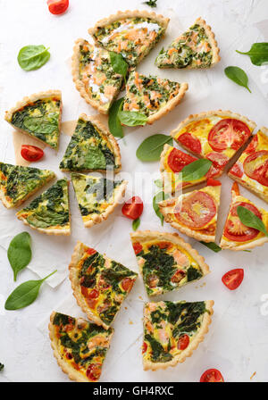 Tarte aux légumes d'été 4. Vue supérieure de l'alimentation Banque D'Images