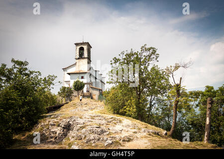 Sanctuaire de la Vierge de la Ceriola. Iseo, Lombardie. Italie Banque D'Images