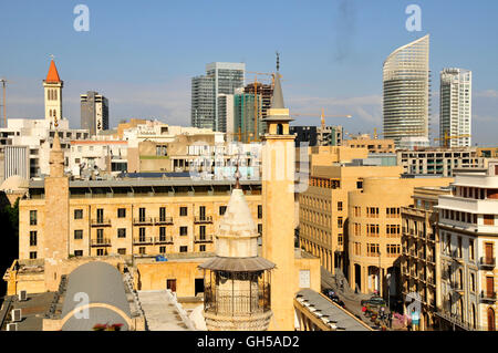 Géographie / billet, Liban, vue à travers le toit de Beyrouth, le Moyen-Orient, l'Orient, Additional-Rights Clearance-Info-Not-Available- Banque D'Images