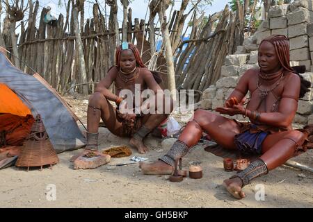 people, women, Namibia, Himba women dancing, , Additional-Rights-Clearance-Info-Not-Available  Stock Photo - Alamy