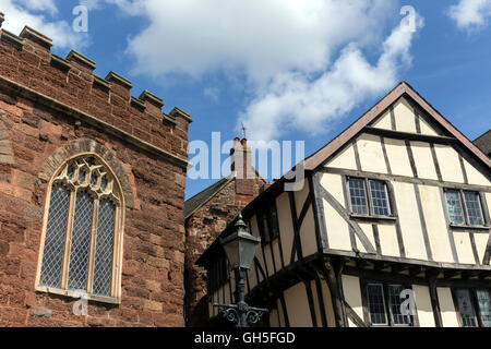 L'église de St Mary Étapes était près de l'ancienne Porte Ouest,Exeter. C'est en bas de la rue de l'Ouest, adjacente à Stepcote Hill. E Banque D'Images