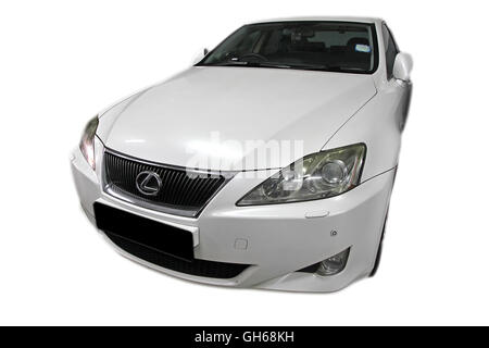 Lexus IS250 est en blanc Banque D'Images