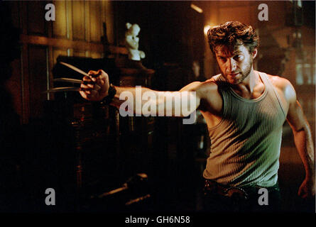 X - MEN 2 / X-Men 2 USA 2003 / Bryan Singer Logan Wolverine (Hugh Jackman) Régie : Bryan Singer aka. X-Men 2 Banque D'Images