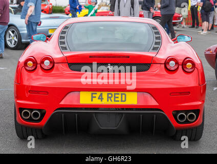 Ferrari F430 voiture de sport, reg no. F4 Silverstone Classic 2016 ROUGE, événement, England, UK Banque D'Images