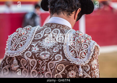 Détail de la "traje de luces" ou torero robe, Espagne Banque D'Images