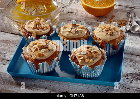 Muffins aux amandes Banque D'Images