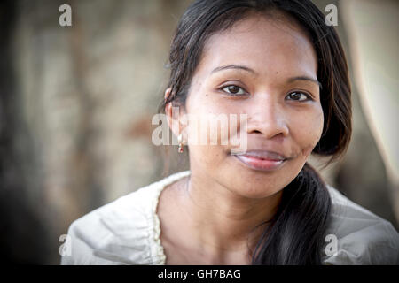 Les gens de la tribu Mangyan à Mindoro - Philippines Banque D'Images