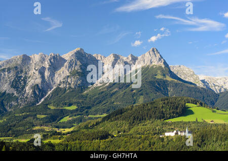 Bischofshofen : Mission lycée privé Saint Rupert, montagnes Tennengebirge, Autriche, Salzbourg, Salzbourg Banque D'Images