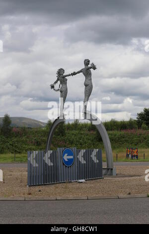 Cette sculpture de la fin du voyage par Andy Scott Clackmannanshire Alloa Ecosse Juillet 2016 Banque D'Images