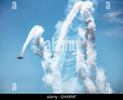 Les marcheurs à aile Breitling 2016 Salon aéronautique de Blackpool, Royaume-Uni. Banque D'Images