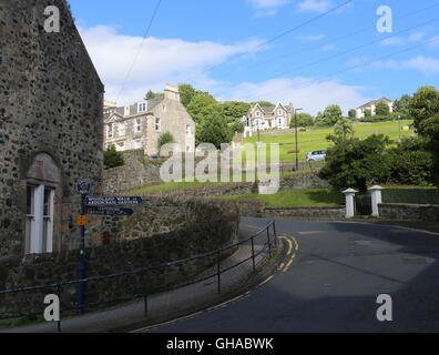 La serpentine road rothesay île de Bute ecosse Août 2016 Banque D'Images