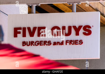 Cinq gars un restaurant de San Jose en Californie Banque D'Images