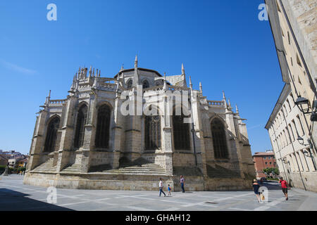 PALENCIA, ESPAGNE - 10 juillet 2016 : la cathédrale de Palencia (Catedral de San Antolin), populairement connu comme la beauté inconnue, dans Palenci Banque D'Images