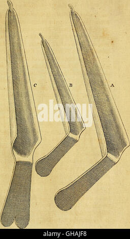 Un traité sur les opérations de chirurgie - avec une description et la représentation des instruments utilisés dans l'accomplissement de eux- pour ce qui est précédé d'une introduction sur la nature et le traitement des blessures, Banque D'Images