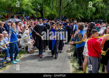 Cérémonie de remise des diplômes, Sonoma State University, ville, Rohnert Park, dans le Comté de Sonoma, California, United States Banque D'Images