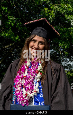 Assistant à l'université et des diplômes à l'Université d'état de Sonoma à Rohnert Park dans le Comté de Sonoma en Californie United States Banque D'Images