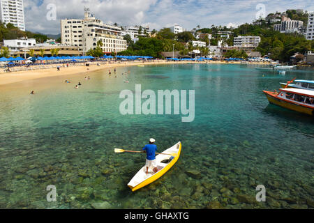 Playa Caleta beach, Acapulco, Mexique Banque D'Images