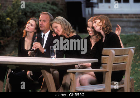 Un DEINER SCHULTER de colère envers les USA 2005 Mike Binder Emily (KERI RUSSELL), Denny (Kevin Costner), Terry (Joan Allen), Andy (ERIKA CHRISTENSEN), Hadley (ALICIA WITT) Régie : Mike Binder aka. La hausse de la Colère Banque D'Images