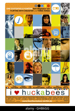 J'ADORE HUCKABEES I Heart Huckabees USA/Deutschland 2004 David O. Russell Filmplakat Comedy Regie : David O. Russell aka. I Heart Huckabees Banque D'Images