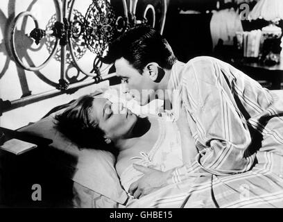 Chambre DU HAUT UK 1959 Jack Clayton Simone SIGNORET (Alice Aisgill), Laurence Harvey (Joe Lampton) Régie : Jack Clayton Banque D'Images