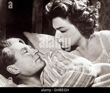 Terme de l'essai UK 1962 Peter Glenville Laurence Olivier (Graham Weir), Simone SIGNORET (Anna) Régie : Peter Glenville Banque D'Images