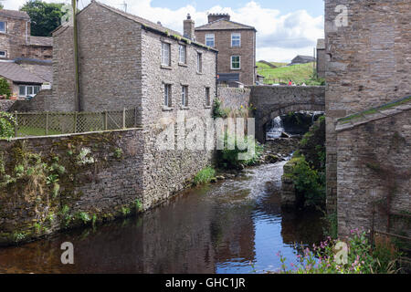 Hawes petite ville marchande à la tête de Wensleydale, Yorkshire du Nord, Banque D'Images