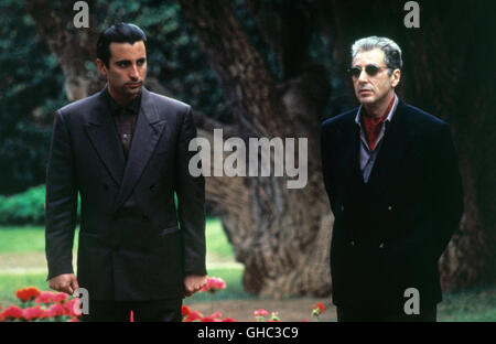 DER PATE, Teil 3 Le Parrain, Partie III USA 1990 Francis Ford Coppola Vincent Mancini (ANDY GARCIA), Don Michael Corleone (Al Pacino) Régie : Francis Ford Coppola aka. Le Parrain, Partie III Banque D'Images