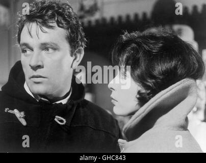 BLICK ZURÜCK IM ZORN Revenir en colère UK 1958 Tony Richardson Jimmy Porter (RICHARD BURTON), Helena Charles (CLAIRE BLOOM) Régie : Tony Richardson aka. Regarder en arrière dans la COLÈRE Banque D'Images