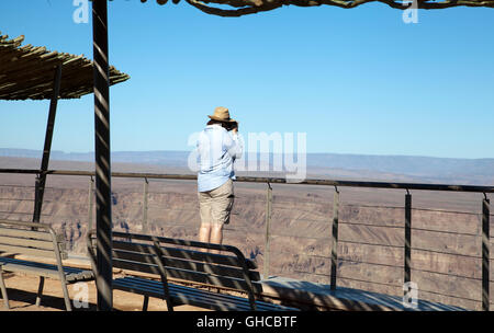 Fish River Canyon en Namibie Structure Viewpoint Banque D'Images