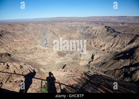 Fish River Canyon en Namibie Structure Viewpoint Banque D'Images