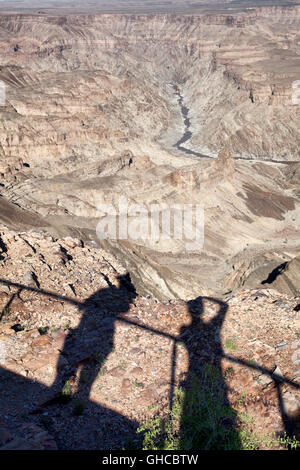 Fish River Canyon en Namibie Structure Viewpoint Banque D'Images