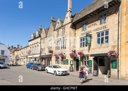 Stow-on-the-wold place du marché, les Cotswolds, Gloucestershire, England, UK Banque D'Images