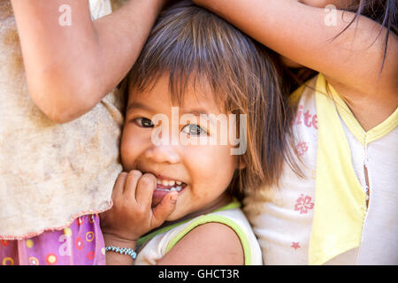 Les gens de la tribu Mangyan à Mindoro - Philippines Banque D'Images