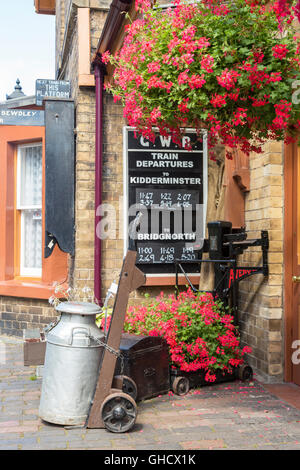 Arley gare sur la Severn Valley Railway, Worcestershire, Angleterre, RU Banque D'Images